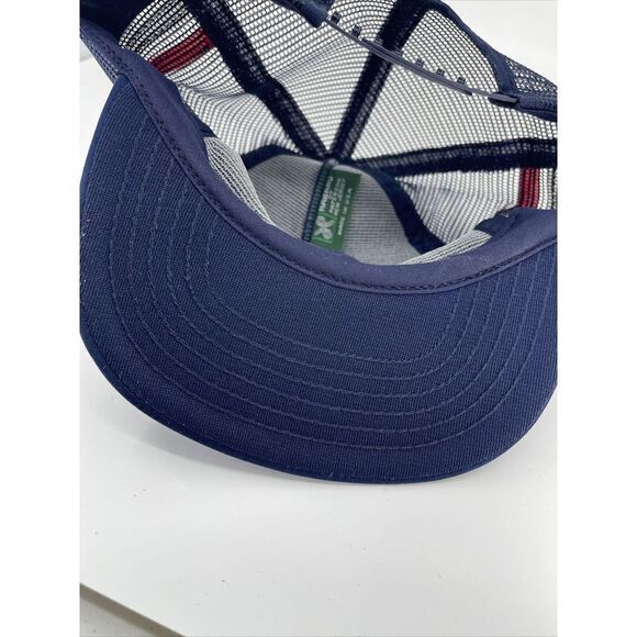 Vintage 3 Stripe THESE COLORS DON'T RUN OR BURN Trucker Snapback Hat USA - Picture 6 of 6